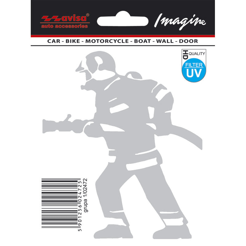 Avisa, Brandmands Auto Tattoo Sticker - 9,5x11cm