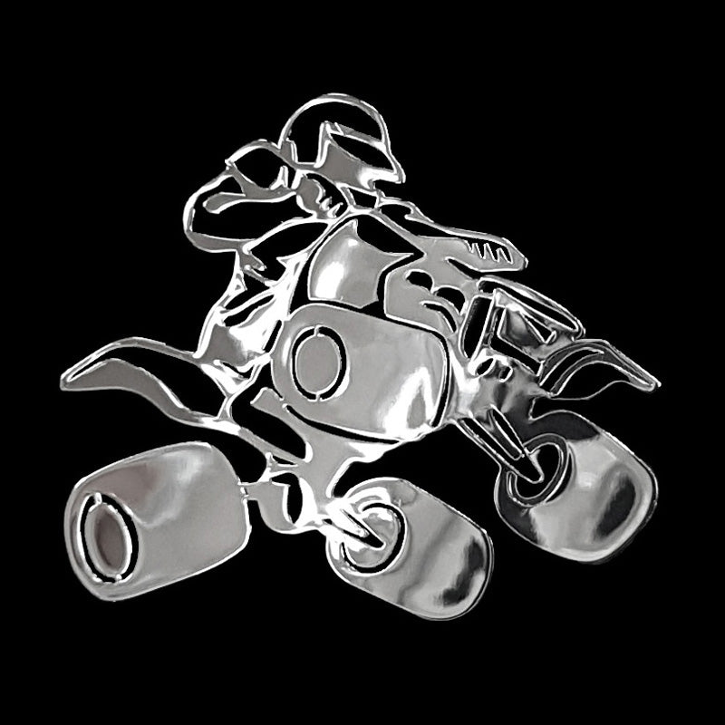 Avisa, Nickel Klistermærke 'Quad' - 3D Effekt - 70x60mm