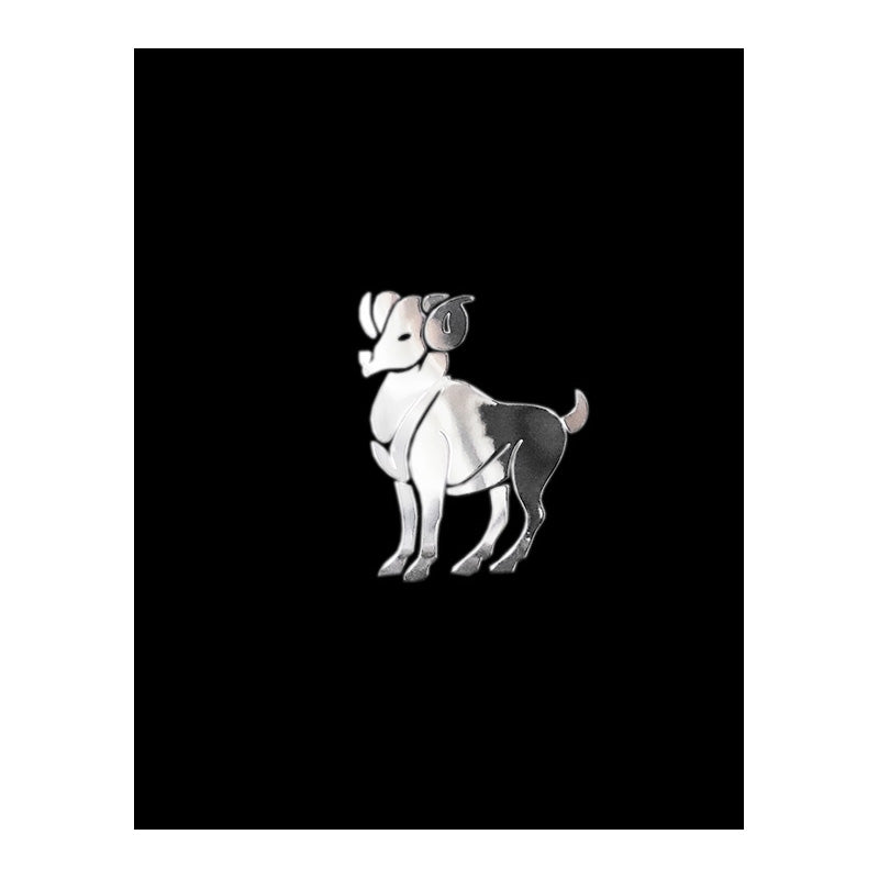 Avisa, Nickel Sticker 'Aries' - 3D Effekt - 50x40mm