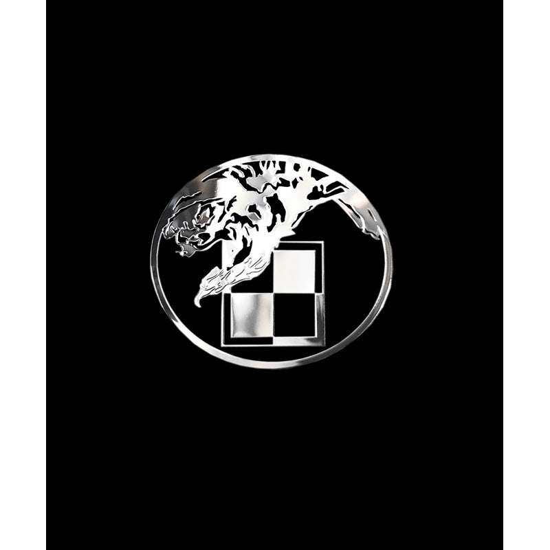 Avisa, Nickel Klistermærke 'Skakmønster med Ørn' - 50x55mm