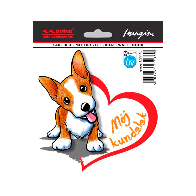 Avisa, Auto Tattoo Klistermærke - MÓJ KUNDELEK - 13x13cm