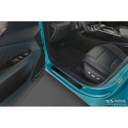 Avisa, Dørtærskler, Sort rustfrit stål, 4-stk., passer til BAIC Beijing X55 (2024-), 'Lines'