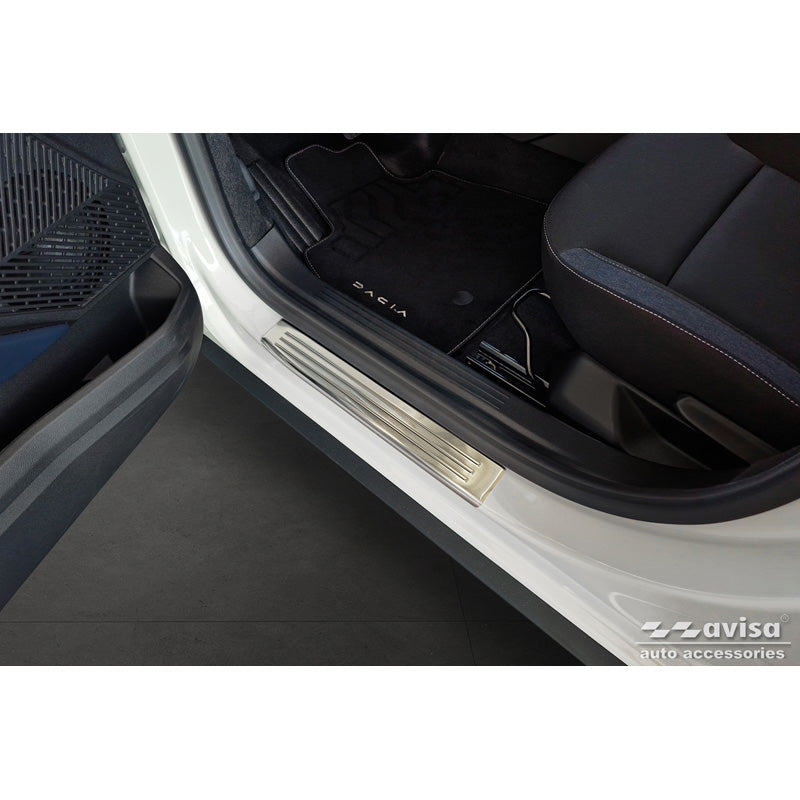 Avisa, Trinbeskyttere, Rustfrit stål, Passer til Dacia Duster III 2024-, 'Lines' – 4 dele