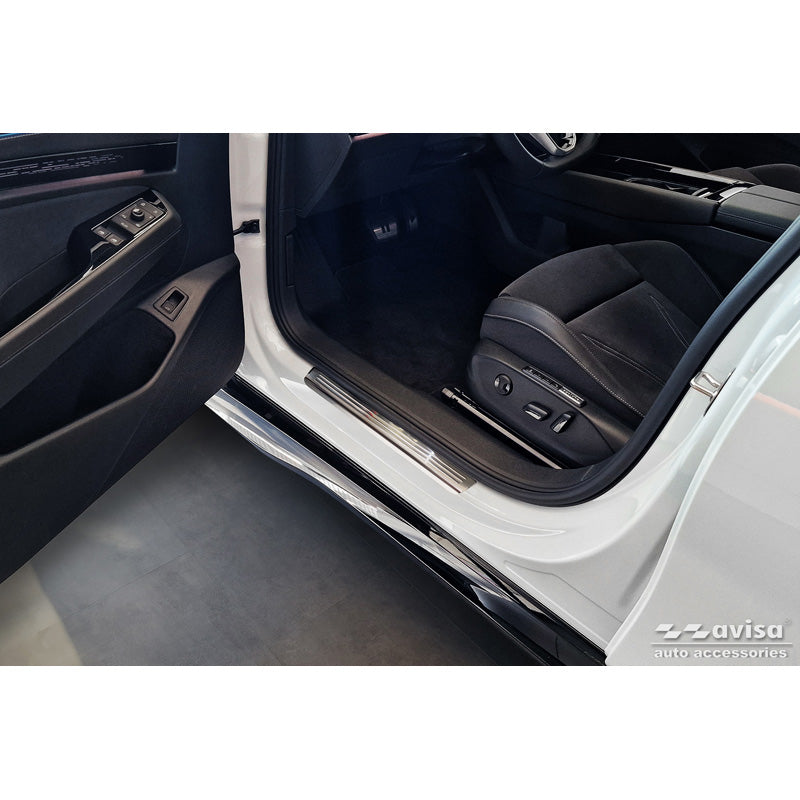 Avisa, Trinbeskyttere, Rustfritstål, passer til Volkswagen ID.7 2023- - 'Lines' - 4-dele