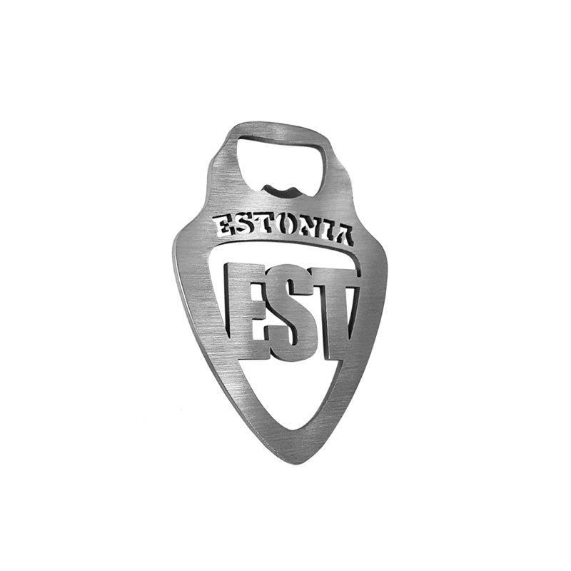 Avisa, Flaskeåbner i Rustfrit Stål - 'Estonia' - Sølv - 10x7cm