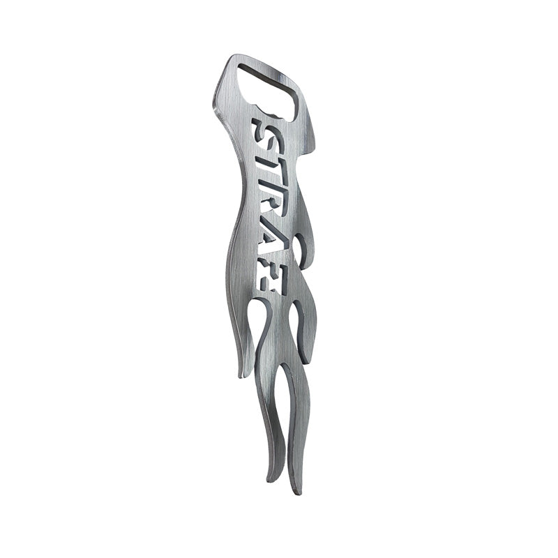 Avisa, Flaskeåbner i Rustfrit Stål - 'STRAZ' - Sølv - 15x4,8cm