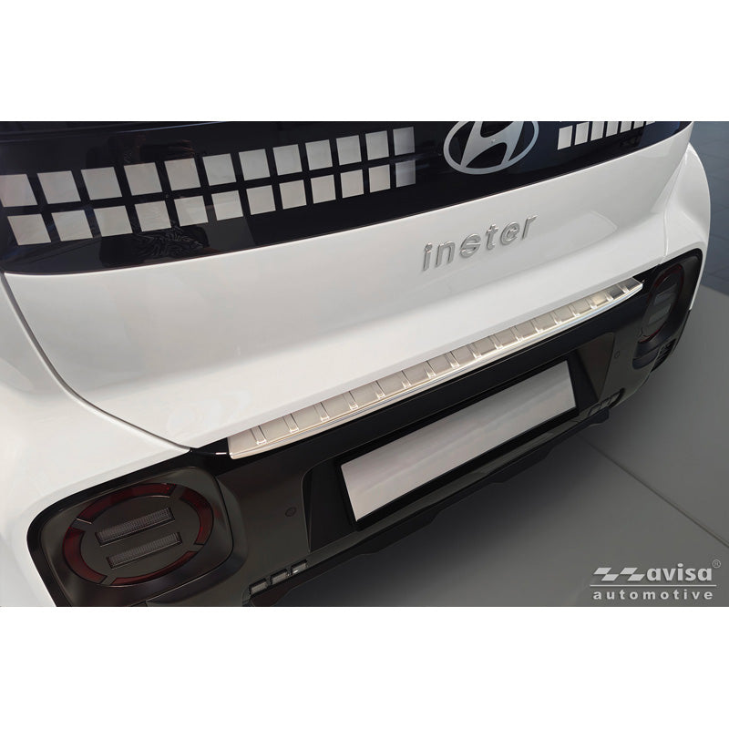 Avisa Stainless Steel Rear Bumper Protector suitable for Hyundai Inster 2024- - Silver