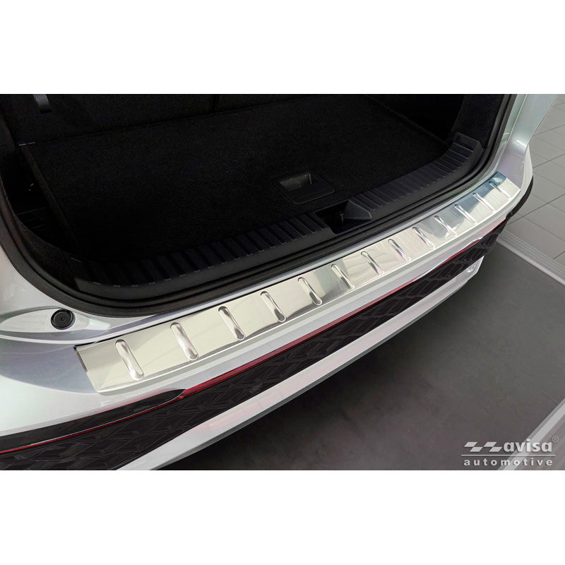 Avisa Stainless Steel Rear bumper protector suitable for Volkswagen Tayron 2024- 'Ribs'