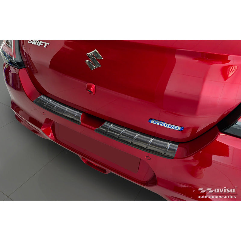 Avisa, Bagkofangerbeskytter, Sort, Rustfrit stål, Passer til Suzuki Swift VI (2024-), 'Ribs'