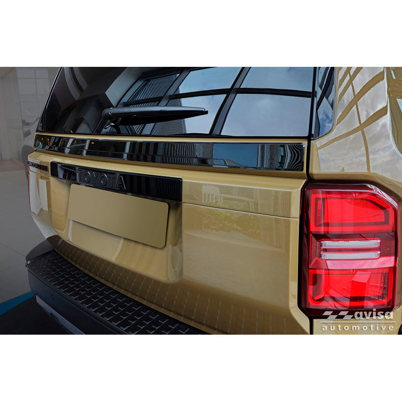 Avisa Black Chrome Stainless Steel Tailgate Trim suitable for Toyota Landcruiser (J25) 2024-