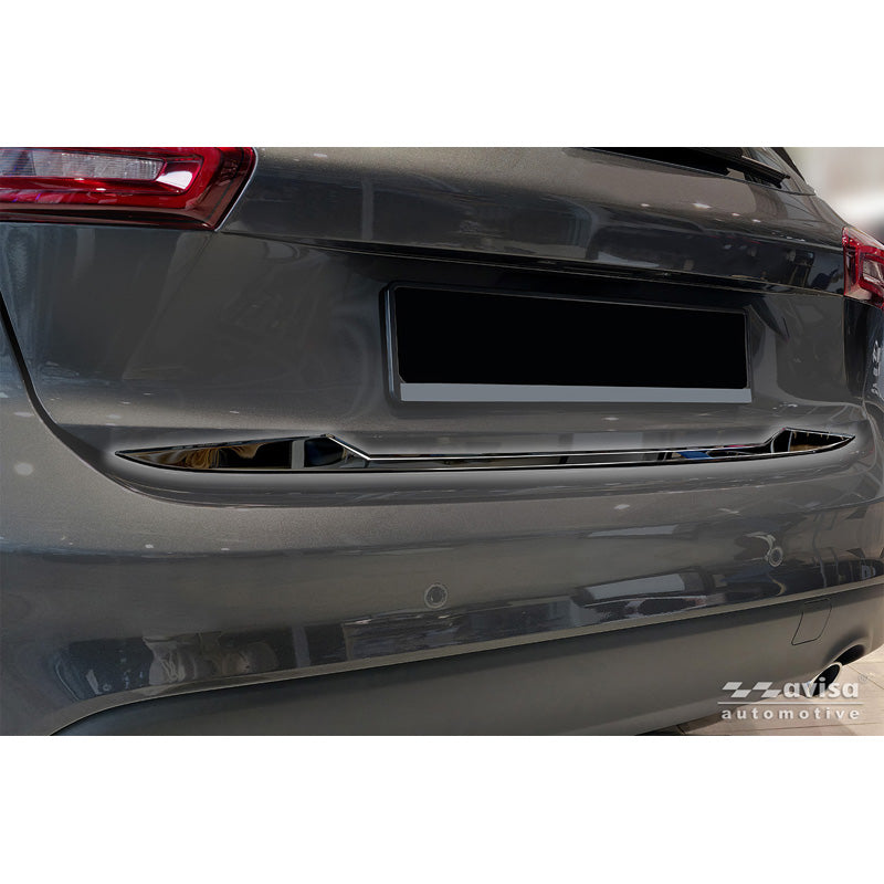 Avisa, Bagklapsliste, Sort krom rustfrit stål, passer til Ford Focus IV HB (2018-2021) & Facelift (2021-)