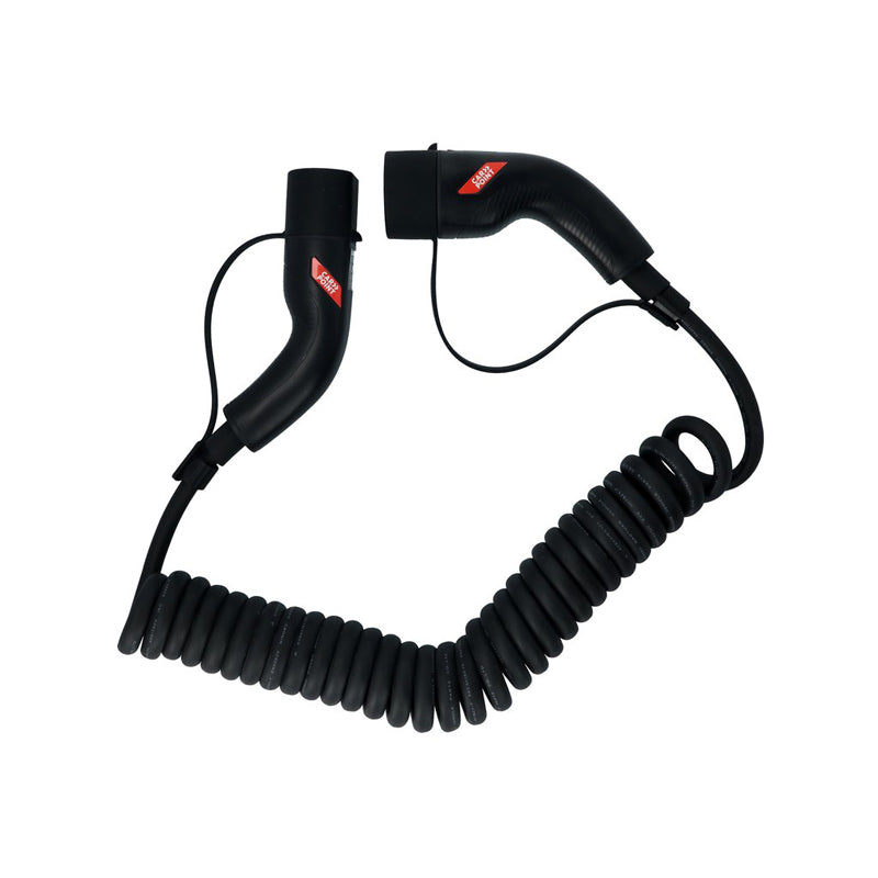 Carpoint, Spiral Opladningskabel til Elbil, Type 2>2, 32A, 1-faset, 6 meter