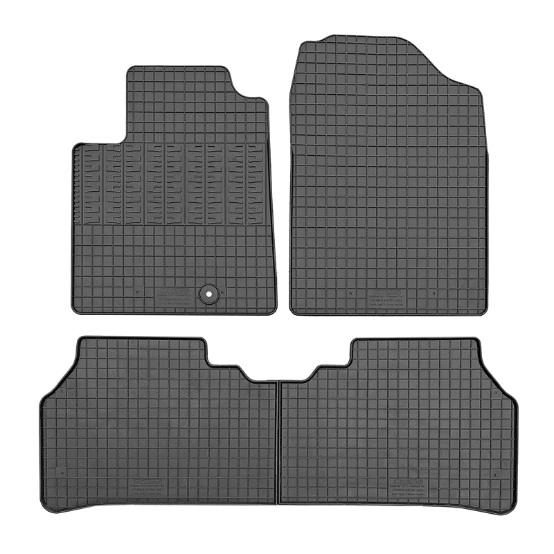 CIKCAR Rubber car mats set suitable for Hyundai Inster EV (AX1) 2024- (3-pieces + fixing system)