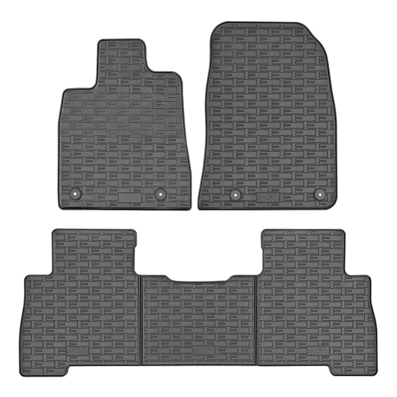 CIKCAR Rubber car mats set suitable for Maxus eTerron 9 Pick-up 2024- (5-pieces + fixing system)