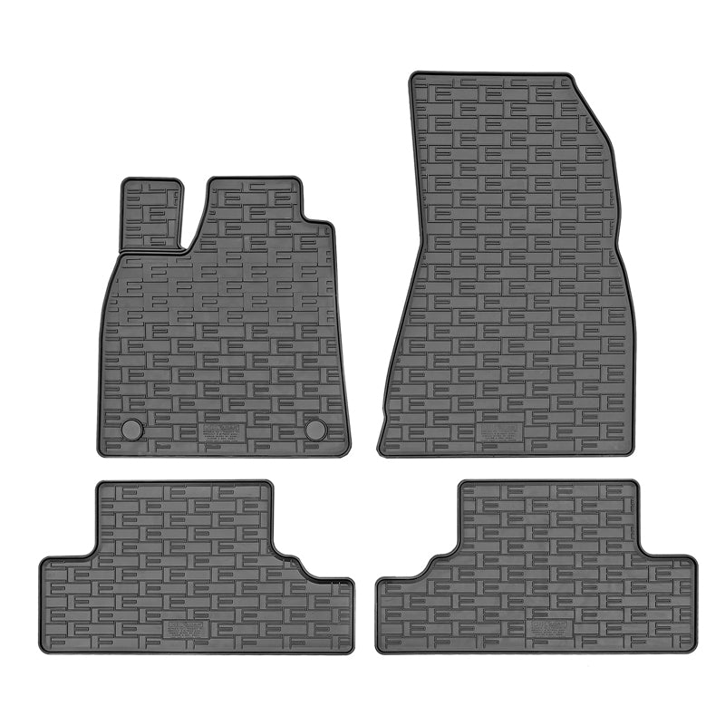 CIKCAR Rubber car mats set suitable for Renault R5 E-Tech 2024- & Nissan Micra VI EV 2025- & Alpine A290 EV 2024- (4-pieces + fixing system)