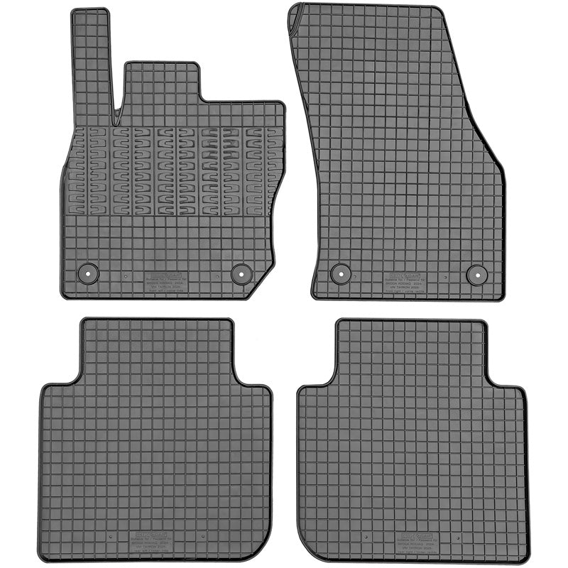 CIKCAR Rubber car mats set suitable for Skoda Kodiaq II (PS7) 2024- & Volkswagen Tayron (R41) 2024- (4-pieces)