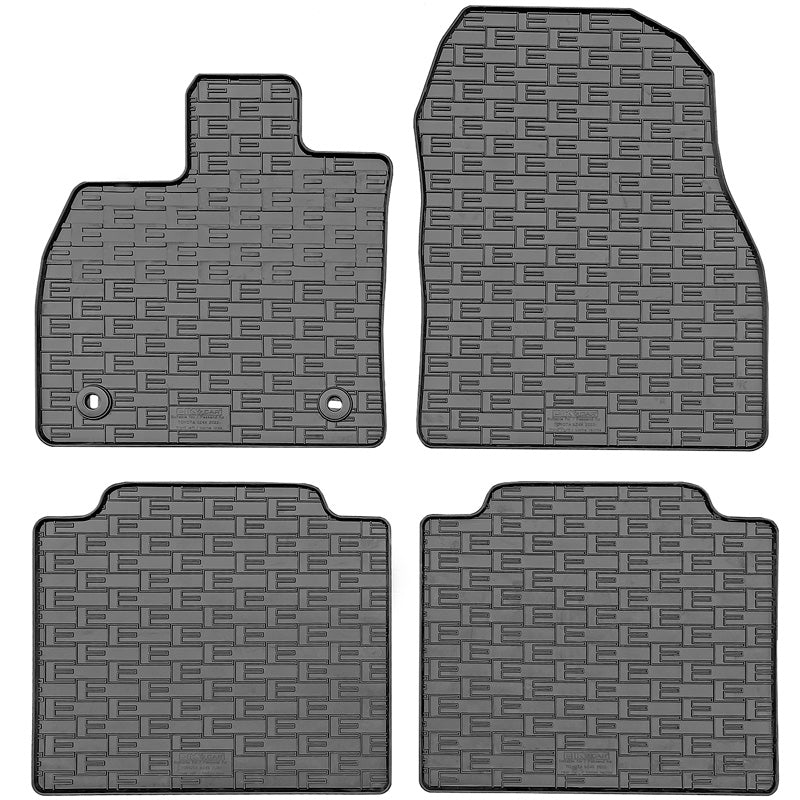 CIKCAR Rubber car mats set suitable for Subaru Solterra 2022- & Toyota bZ4X 2021- (4-pieces + fixing system)