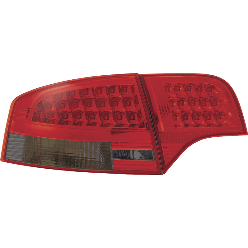AutoStyle, LED baglygter, passer til Audi A4 B7 Sedan 2005-2009 LED - Red/Smoke