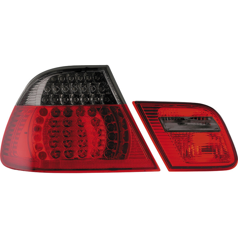 AutoStyle, LED baglygter, passer til BMW 3-Series E46 Coupe 1999-2003 - Red/Smoke