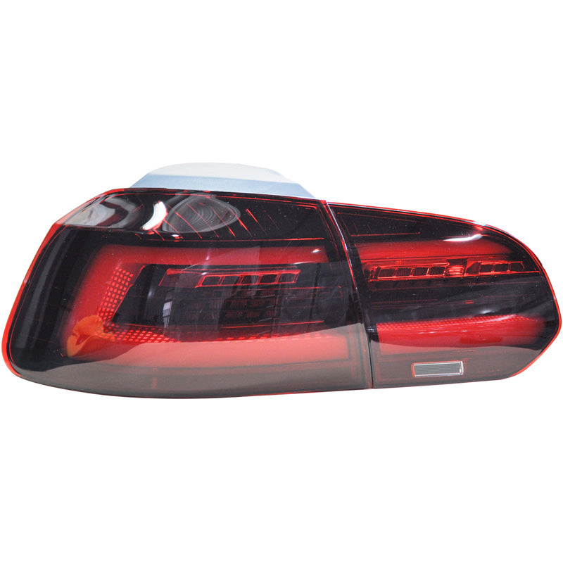AutoStyle Set LED Tail Lights in Golf 8-Look suitable for Volkswagen Golf VI 2008-2012 excl. Variant - Red/Clear/Smoke - incl. Dynamic Running Light