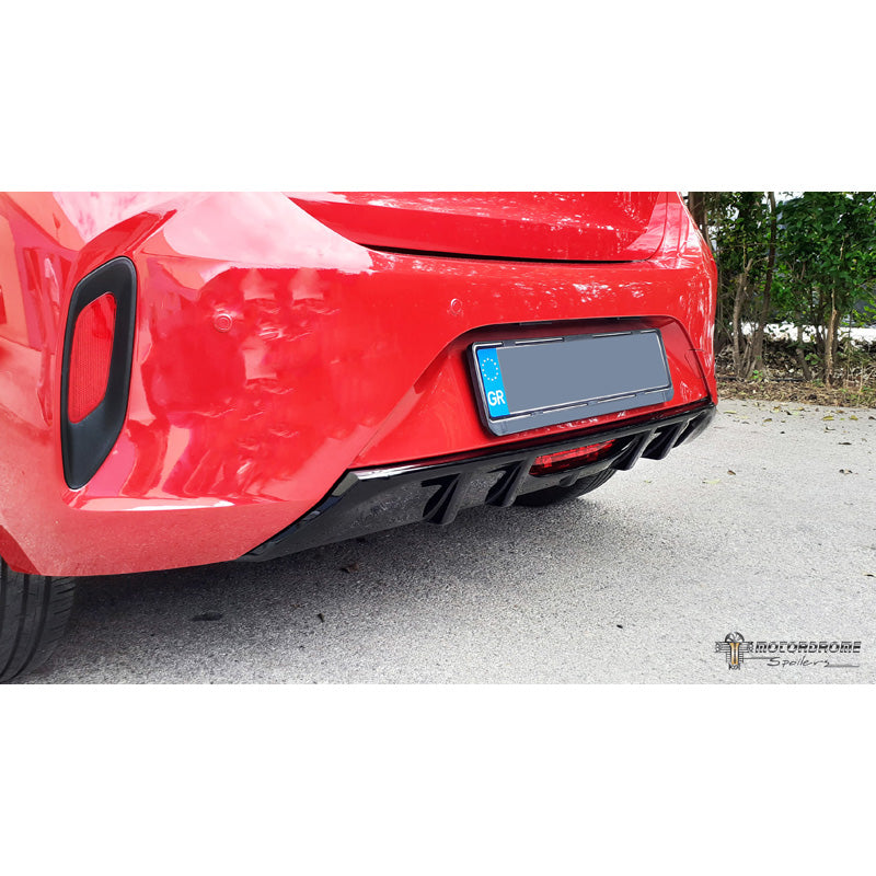 Motordrome, Rear bumper skirt (Diffuser), passer til Opel Corsa F GS-Line 2019- (with single exhaust) (ABS)