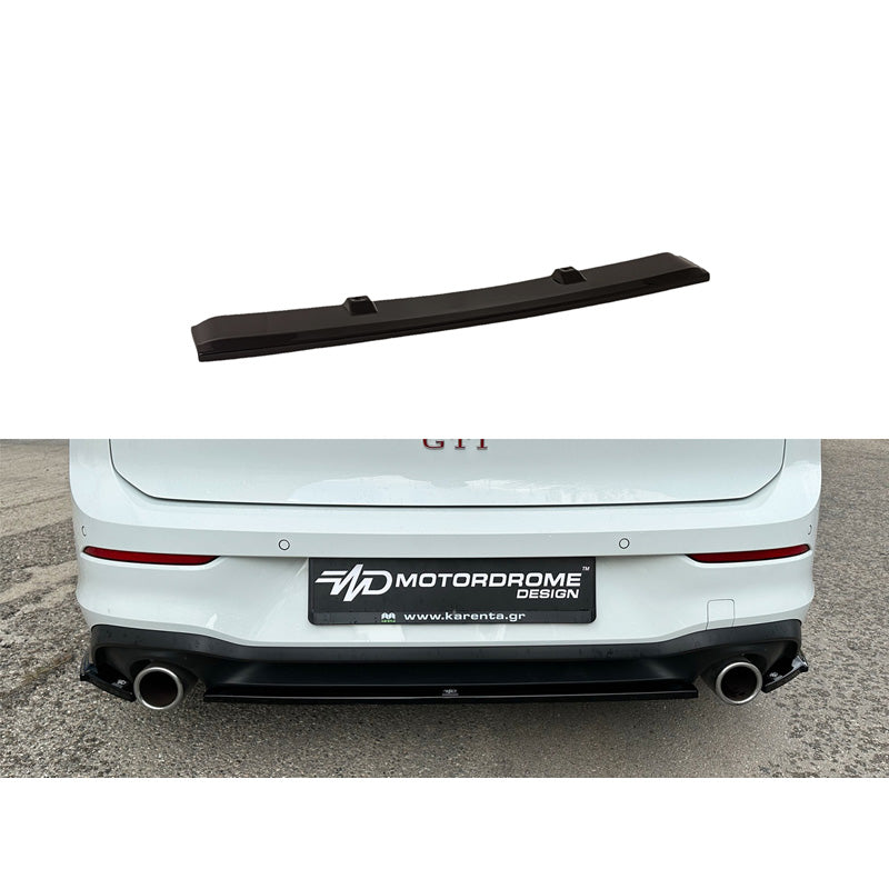 Motordrome, Rear bumper skirt (Diffuser), passer til Volkswagen Golf VIII (CD1) GTI 2020- (ABS Gloss black)