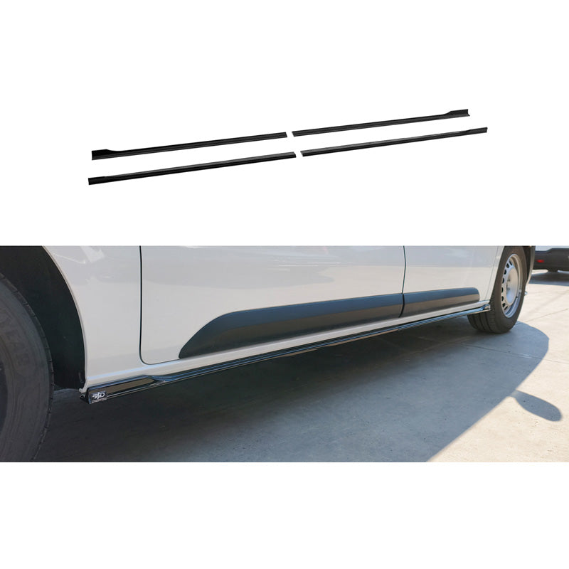 Motordrome Set side skirts suitable for Citroën Jumpy/Dispatch/Spacetourer & Peugeot Expert III/Traveller & Toyota Proace 2016- & Opel Vivaro C/Zafira Life 2019- & Fiat Scudo/Ulysse 2022- (L2) (ABS Gloss black)