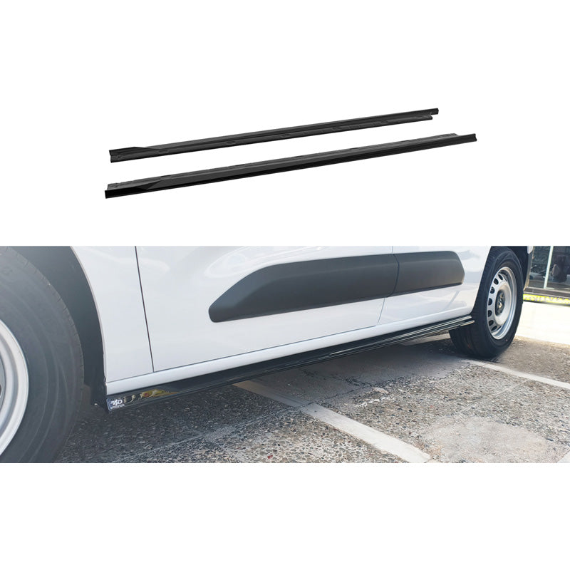 Motordrome Set side skirts suitable for Citroën Berlingo 2018-2023 & Facelift 2023- / Opel Combo 2018-2023 & Facelift 2023- & Peugeot Partner 2018-2023 & Facelift 2023- (L1) (ABS Gloss black)