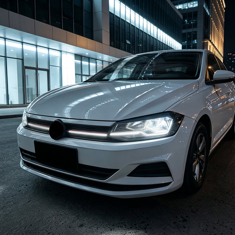 AutoStyle, Sportsgrill med LED-stribe, GTi-Look, passer til Volkswagen Polo VI (AW1) (2017-2021)