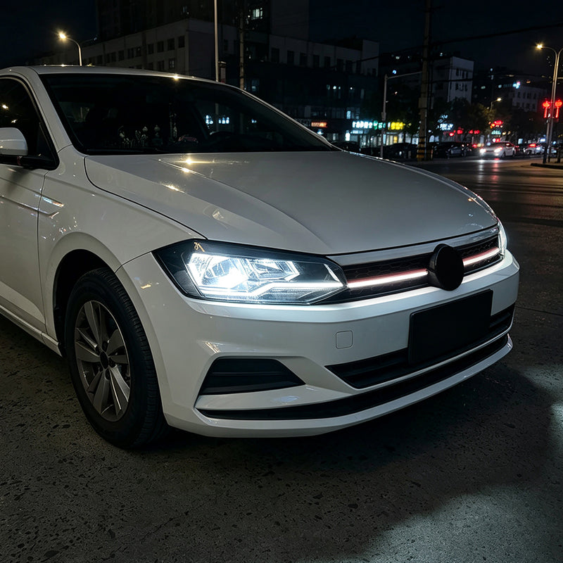 AutoStyle, Sportsgrill med LED-stribe, GTi-Look, passer til Volkswagen Polo VI (AW1) (2017-2021)