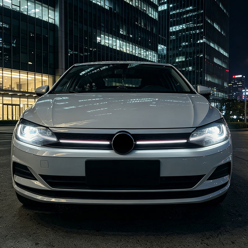 AutoStyle, Sportsgrill med LED-stribe, GTi-Look, passer til Volkswagen Polo VI (AW1) (2017-2021)