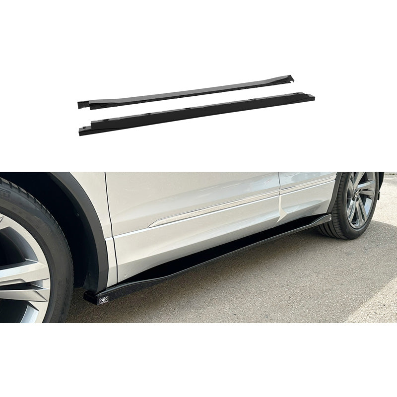 Motordrome, Side Skirts, Glossy Sort, Passer til Volkswagen Tiguan II (AD1) R/R-Line 2020-2024
