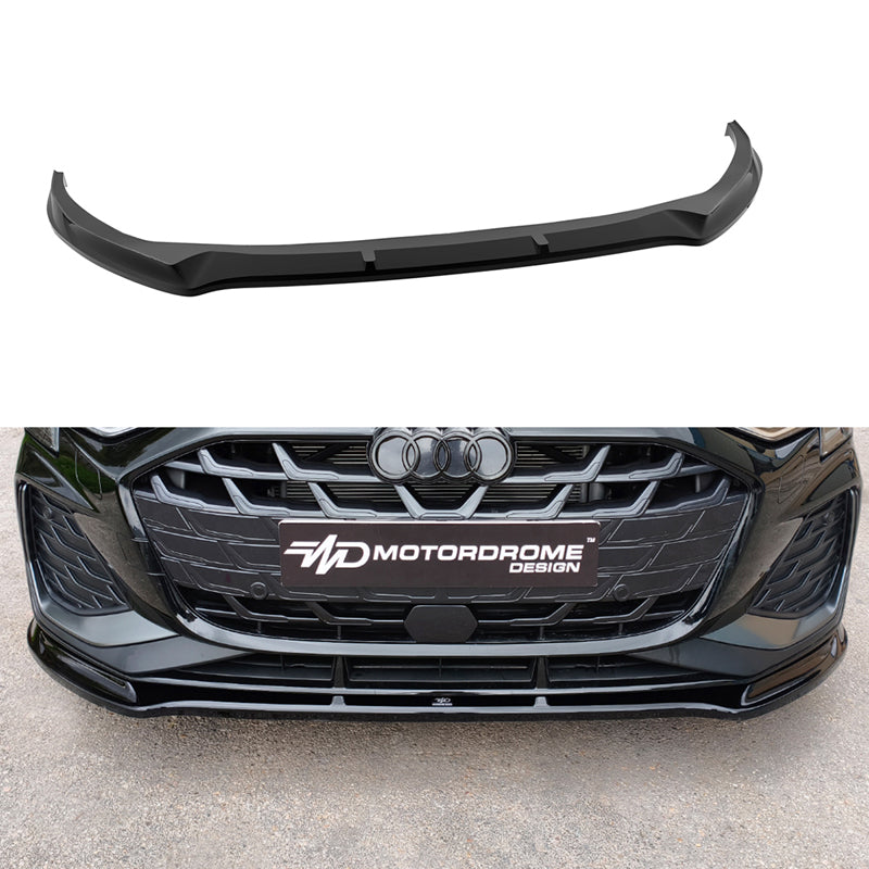 Motordrome Front spoiler suitable for Audi A3 (8Y) Sportback & Sedan S-Line / S3 Facelift 2024- (ABS Gloss black)