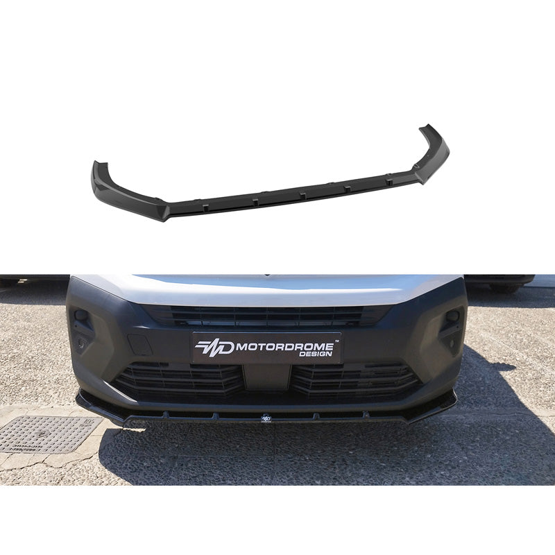 Motordrome Front spoiler suitable for Citroën Berlingo Facelift 2023- / Opel Combo Facelift 2023- & Peugeot Partner Facelift 2023- (ABS Gloss black)