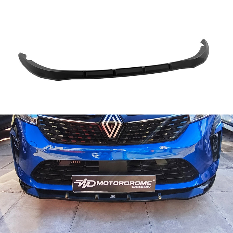 Motordrome Front spoiler suitable for Renault Clio V 5-doors Facelift 2023-2025 (ABS)