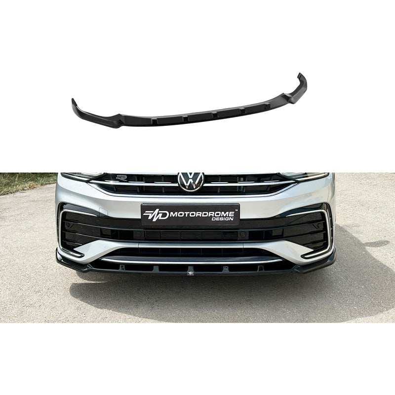 Motordrome, Frontspoiler, ABS Gloss Black, Passer til Volkswagen Tiguan II R/R-Line 2020-2024
