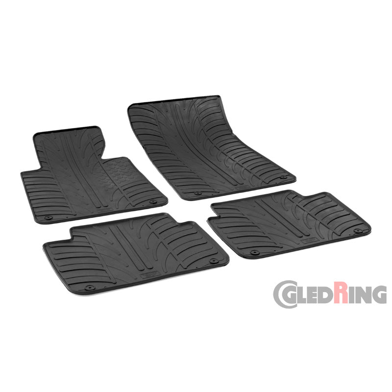 Gledring, Gummimåtter, passer til BMW 3-Series E46 1998-2005 (T profile 4-dele + klips)