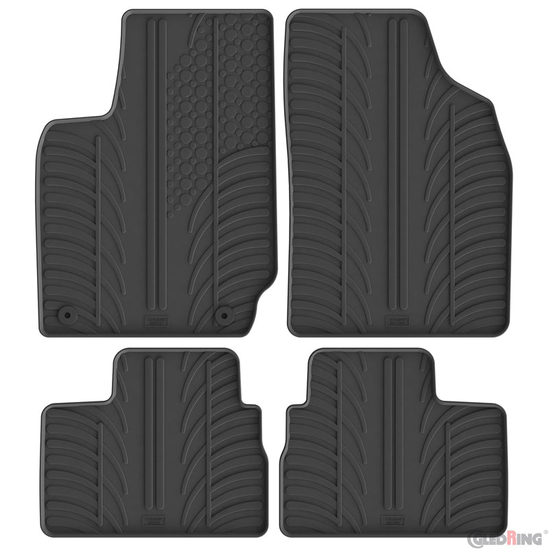 Gledring Rubber car mats set suitable for Leapmotor T03 2024- (T profile 4-pieces + mounting clips)