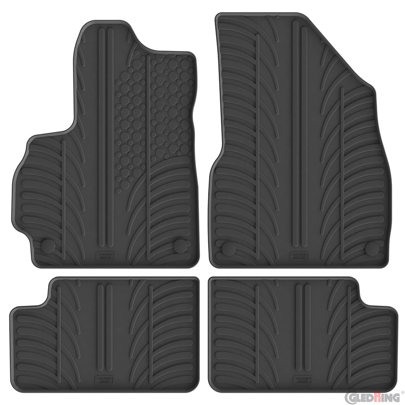 Gledring Rubber car mats set suitable for Omoda (C)5 2022- (petrol) (T profile 4-pieces + mounting clips)