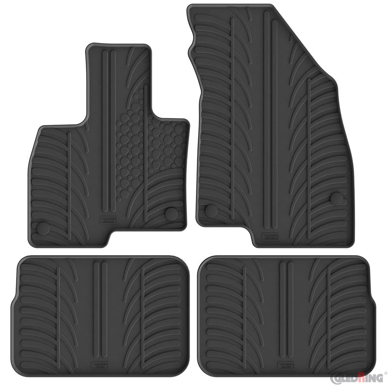 Gledring Rubber car mats set suitable for Jaecoo J7 2024- (petrol) (T profile 4-pieces + mounting clips)