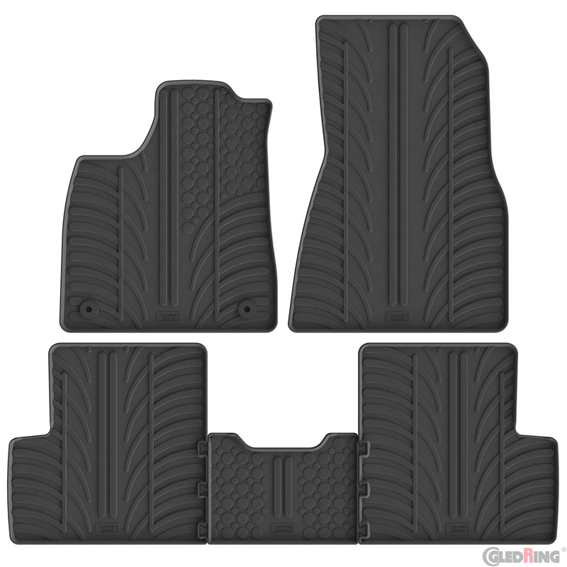 Gledring Rubber car mats set suitable for Renault 4 E-Tech 2025- (T profile 5-pieces)