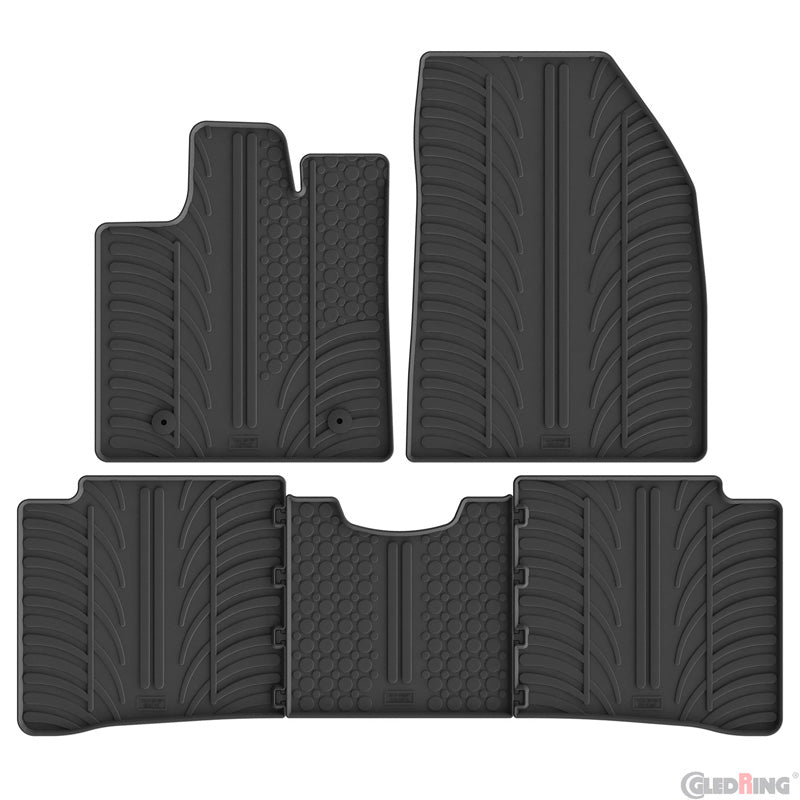 Gledring Rubber car mats set suitable for BYD Atto 3 2022- (T profile 5-pieces)