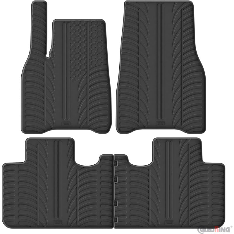 Gledring Rubber car mats set suitable for Tesla Model Y FL 'Juniper' 2025- (T profile 4-pieces)