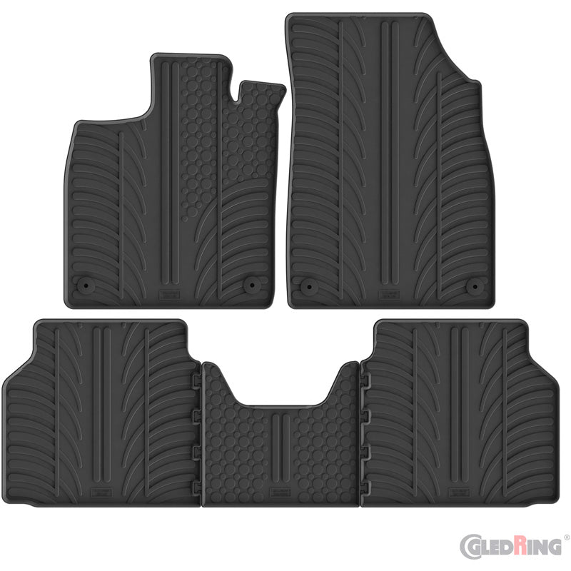 Gledring Rubber car mats set suitable for Cupra Tavascan (KR1) 2024- (T profile 5-pieces)