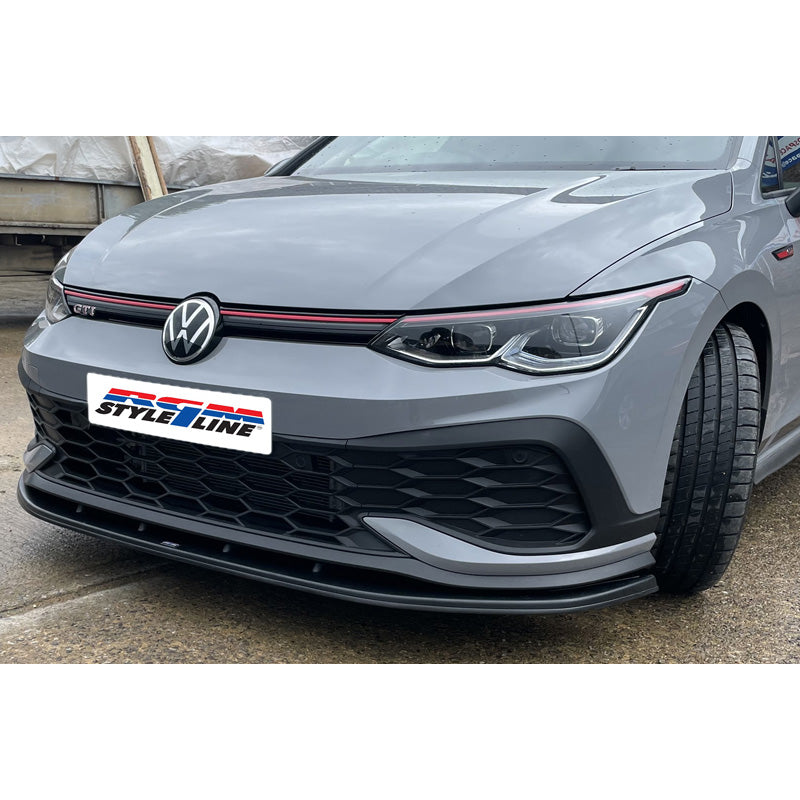 RGM, Front spoiler, passer til Volkswagen Golf VIII Hatchback GTi/R-Line 09/2020- - Black (ABS)