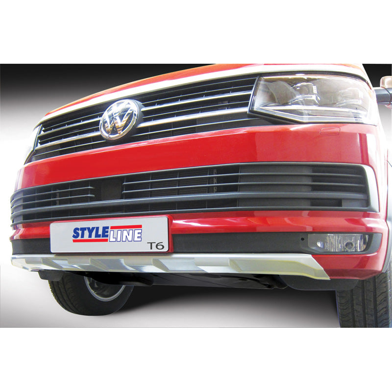 RGM, Front spoiler 'Skid-Plate', passer til Volkswagen Transporter T6 2015-2020 Silver