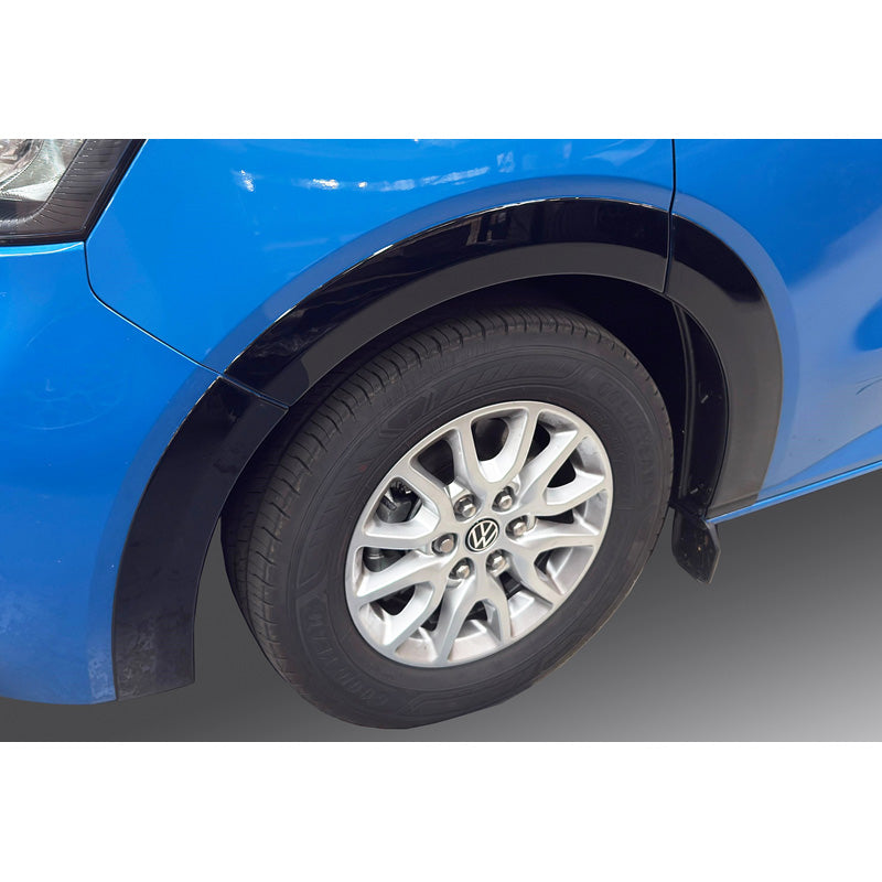 RGM Set Wheel arch extensions suitable for Volkswagen Transporter T7 2024- Short Wheel Base - left sliding door - Gloss Black