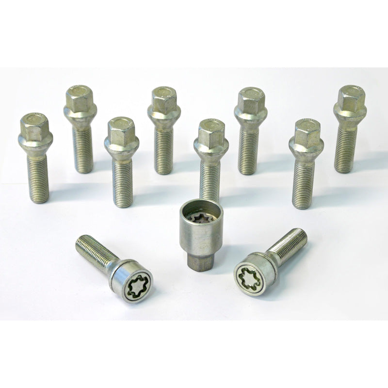 H&R, Wheel bolt Set Taper-Head M14x1.50 - længde 43mm - 10 pcs. - incl. wheel-locks