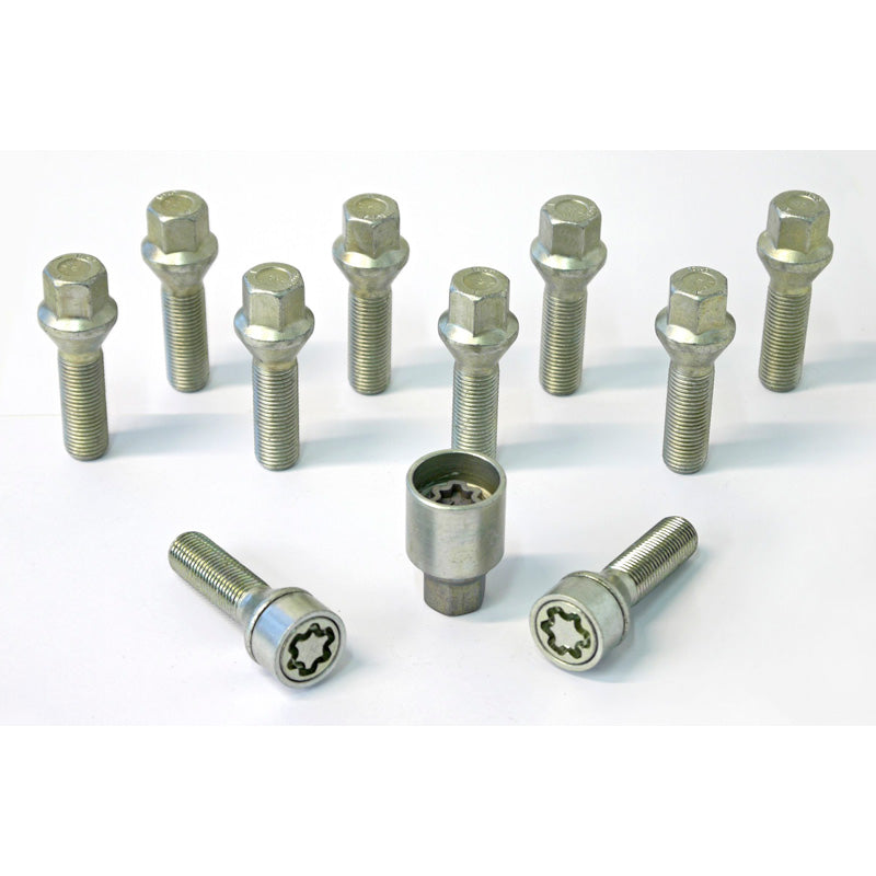H&R, Wheel bolt Set Taper-Head M14x1.50 - længde 50mm - 10 pcs. - incl. wheel-locks