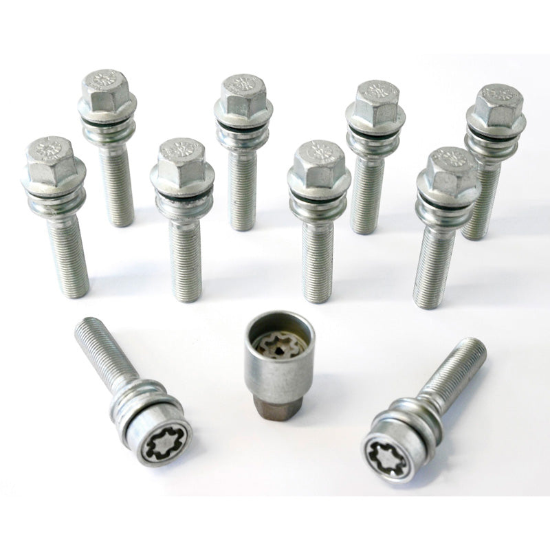 H&R, Wheel bolt Set Round-Head with movable cone R14 M14x1.50 - længde 59mm - 10 pcs - incl. wheel-locks